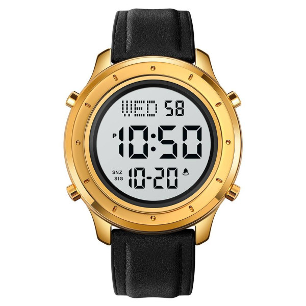 Мужские часы Skmei 1864LGDWT Gold-White Leather фото 1