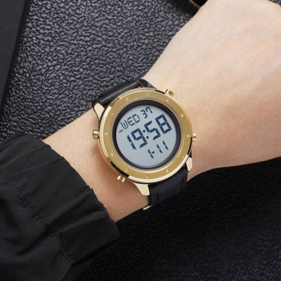 Skmei 1864LGDWT Gold-White Leather