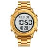Мужские часы Skmei 1864SGDWT Gold-White Steel фото 2