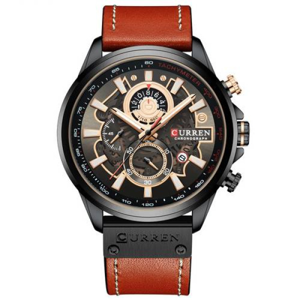 Чоловічий годинник Curren 8380 Black-Brown фото 1