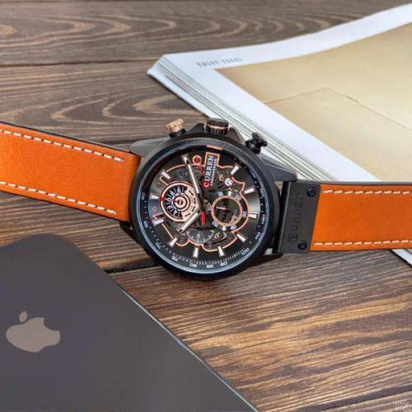 Чоловічий годинник Curren 8380 Black-Brown фото 4