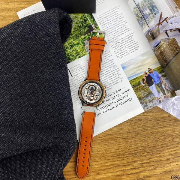 Чоловічий годинник Curren 8380 Silver-Cuprum-Brown фото 12