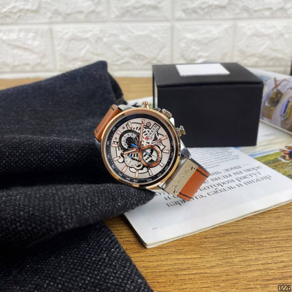 Чоловічий годинник Curren 8380 Silver-Cuprum-Brown фото 14