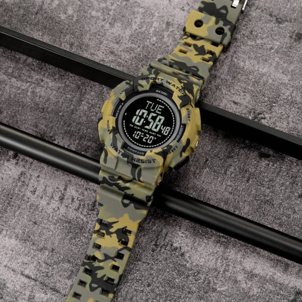 Чоловічий годинник Skmei 2077AGCM Army Green Camo+Compass фото 4