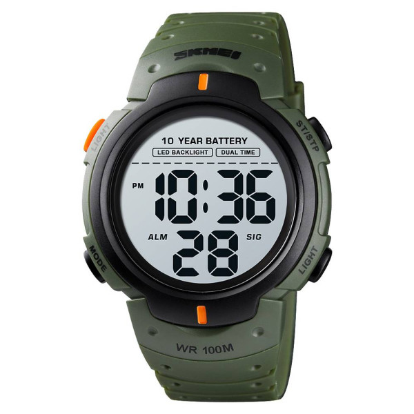 Мужские часы Skmei 1560 Green-Orange фото 1