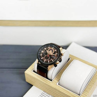 Curren 8380 Black-Cuprum-Dark Brown