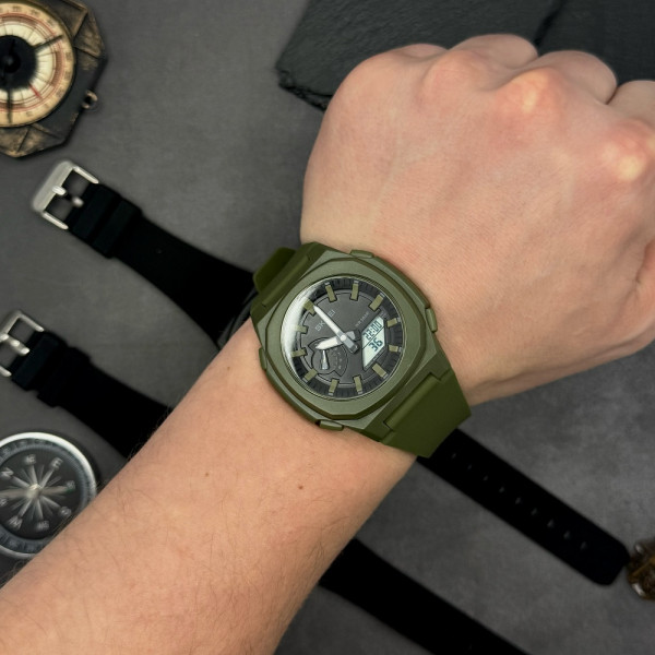 Мужские часы Skmei 2091AGWT Army Green White фото 4