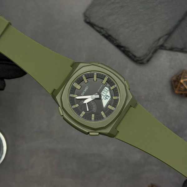 Мужские часы Skmei 2091AGWT Army Green White фото 5