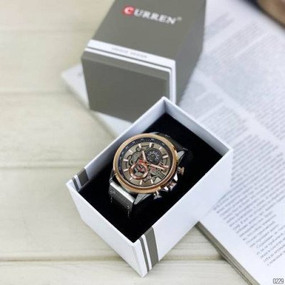 Curren 8380 Cuprum-Silver-Brown