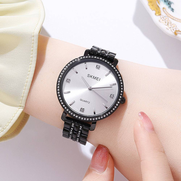 Жіночий годинник Skmei 2006BKSI Black-Silver фото 4