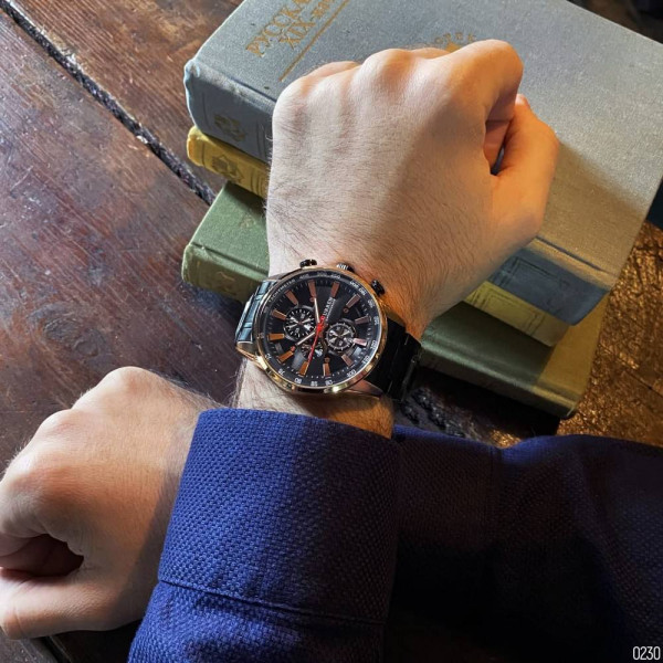 Мужские часы Curren 8351 Black-Cuprum фото 11