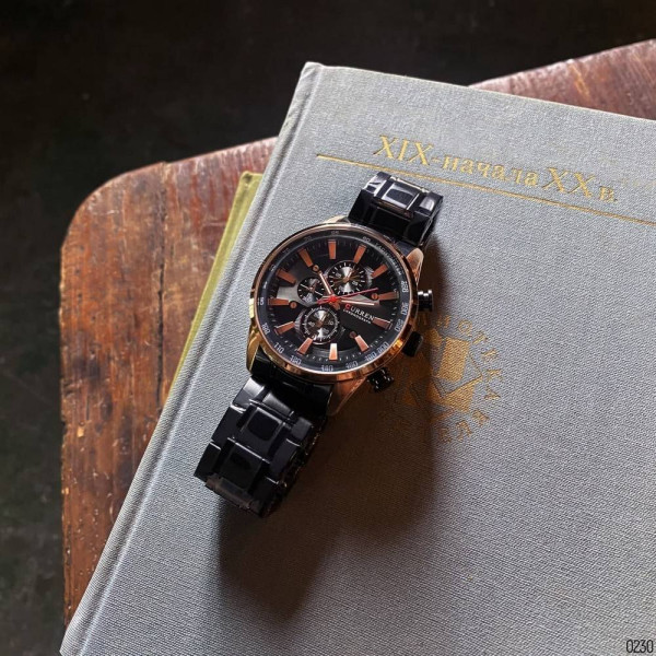 Чоловічий годинник Curren 8351 Black-Cuprum фото 12