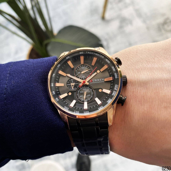 Чоловічий годинник Curren 8351 Black-Cuprum фото 8