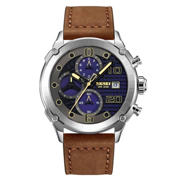 Мужские часы Skmei 2051SIBN Silver-Brown фото 1