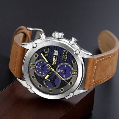 Skmei 2051SIBN Silver-Brown