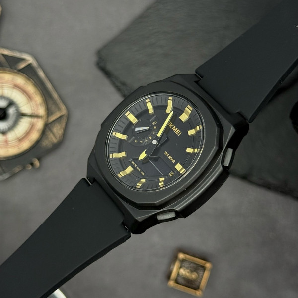 Мужские часы Skmei 2091BKGDBK Black-Gold-Black фото 6