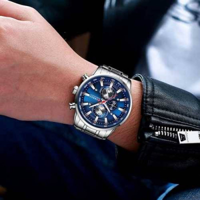 Curren 8351 Silver-Blue