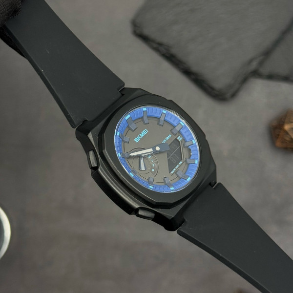 Мужские часы Skmei 2091BKBUBK Black-Blue-Black фото 9