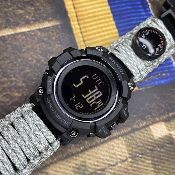 Мужские часы Skmei 1356ACUPK ACU Tactic Compass фото 3