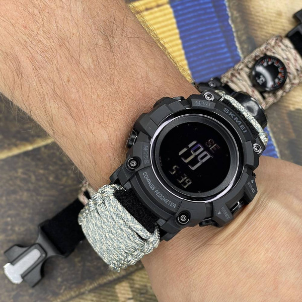 Мужские часы Skmei 1356ACUPK ACU Tactic Compass фото 5