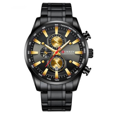 Чоловічий годинник Curren 8351 Black-Gold