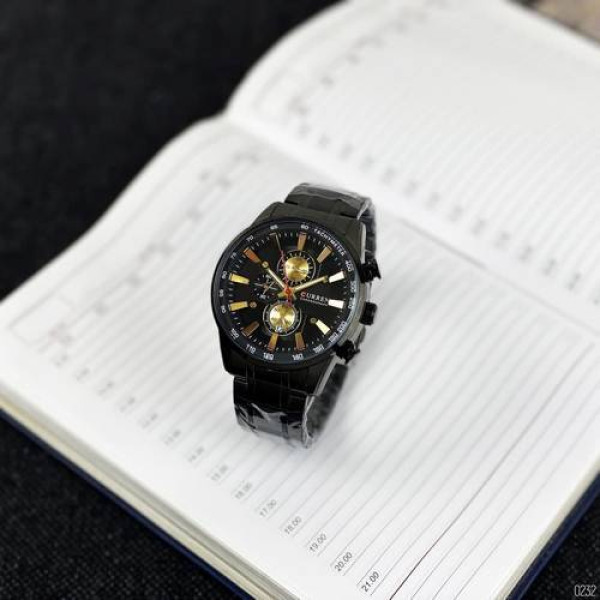 Чоловічий годинник Curren 8351 Black-Gold фото 6