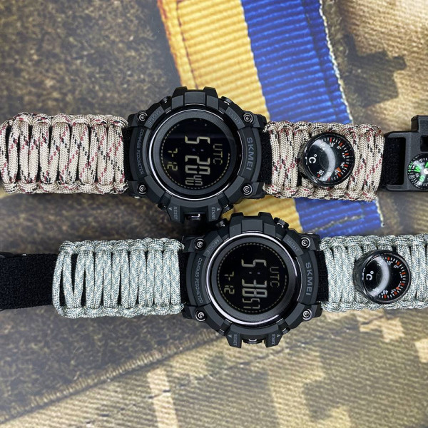 Мужские часы Skmei 1356DCPK Desert Camo Tactic Compass фото 5