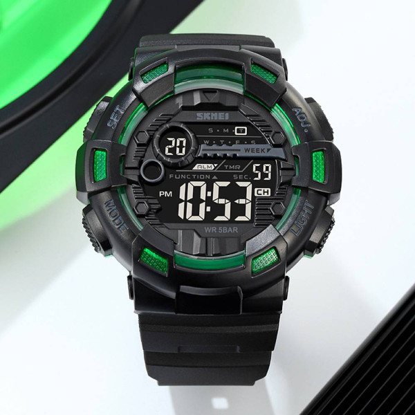 Мужские часы Skmei 2110BKGN Black-Green фото 4