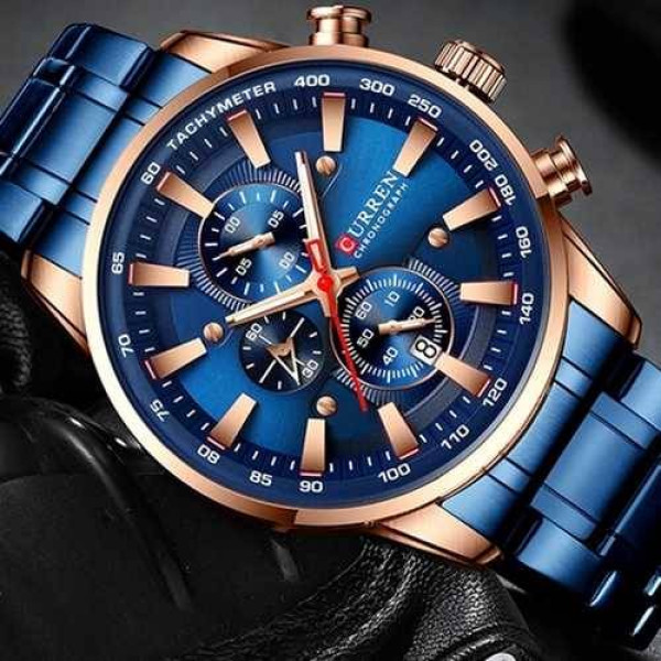 Мужские часы Curren 8351 Blue-Cuprum фото 3