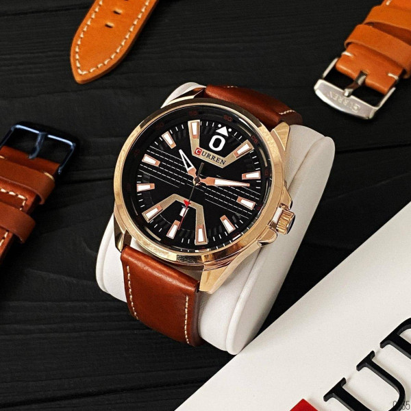 Мужские часы Curren 8379 Cuprum-Black-Brown фото 3
