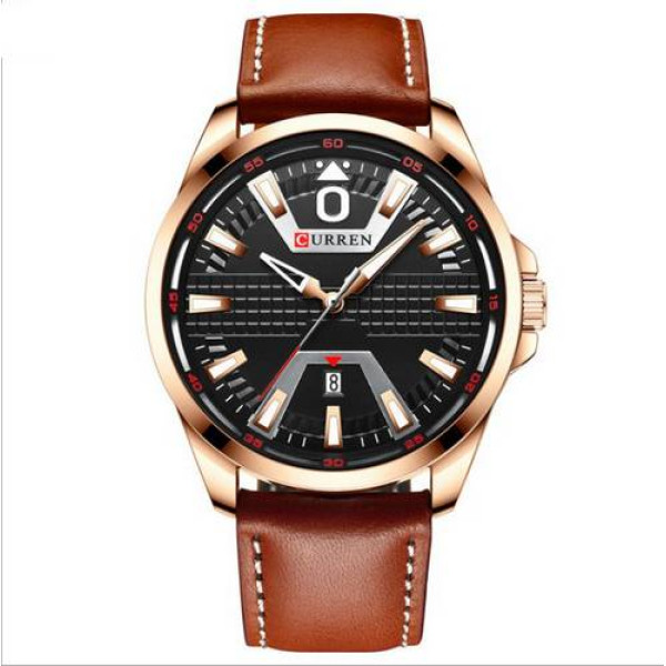 Чоловічий годинник Curren 8379 Cuprum-Black-Brown фото 1