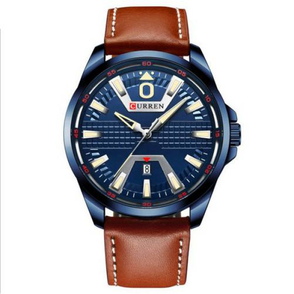 Чоловічий годинник Curren 8379 Blue-Brown фото 1