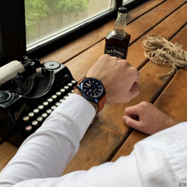 Чоловічий годинник Curren 8379 Blue-Brown фото 9