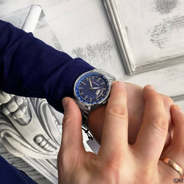 Мужские часы Curren 8375 Silver-Blue фото 10