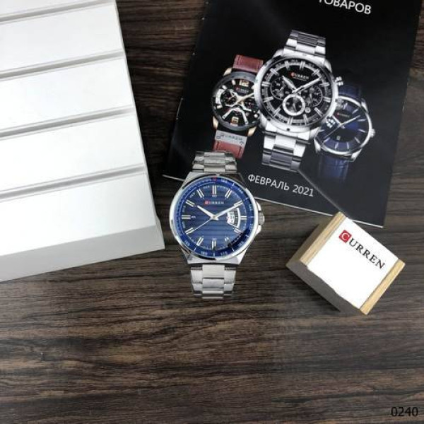 Мужские часы Curren 8375 Silver-Blue фото 8