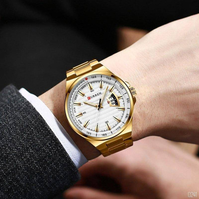 Curren 8375 Gold-White