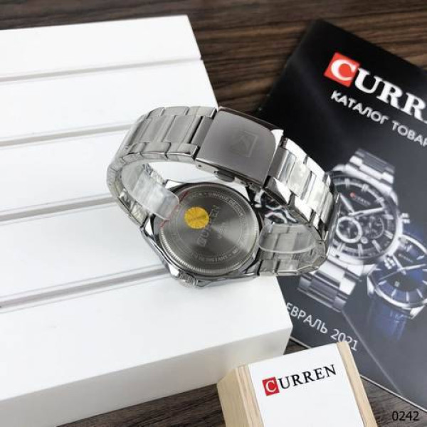 Чоловічий годинник Curren 8375 Silver-Black фото 7