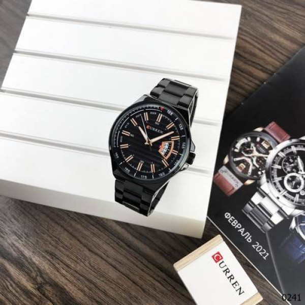 Мужские часы Curren 8375 All Black фото 5