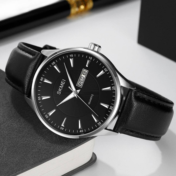 Чоловічий годинник Skmei 2075SIBK Silver-Black фото 5