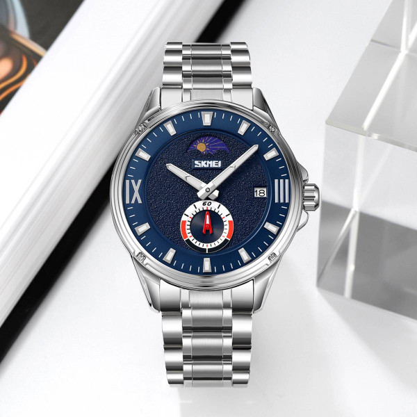 Мужские часы Skmei 9326SIBU Silver-Blue фото 5