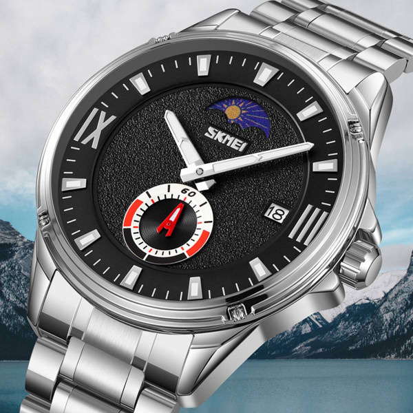 Мужские часы Skmei 9326SIBK Silver-Black фото 5