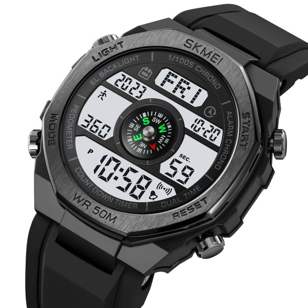 Чоловічий годинник Skmei 2209BKWT Black-White фото 3