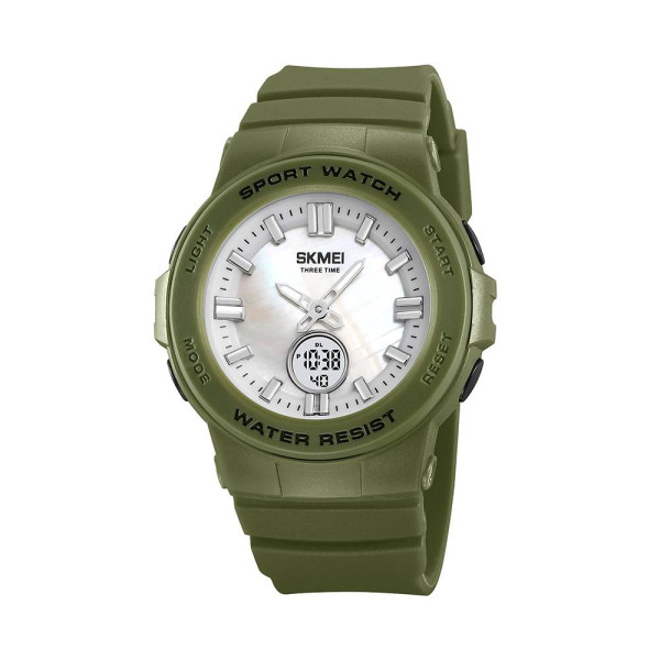 Жіночий годинник Skmei 2125AG Army green фото 1