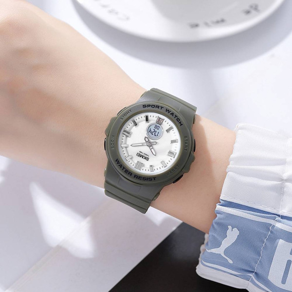 Жіночий годинник Skmei 2125AG Army green фото 4