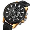 Чоловічий годинник Skmei 2235BKGDBK Black-Gold-Black фото 3