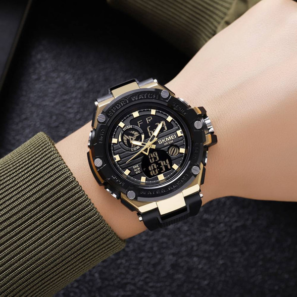 Чоловічий годинник Skmei 2119BKGD Black - Gold фото 4