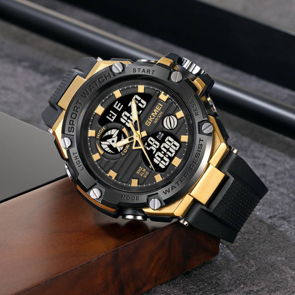 Чоловічий годинник Skmei 2119BKGD Black - Gold фото 5