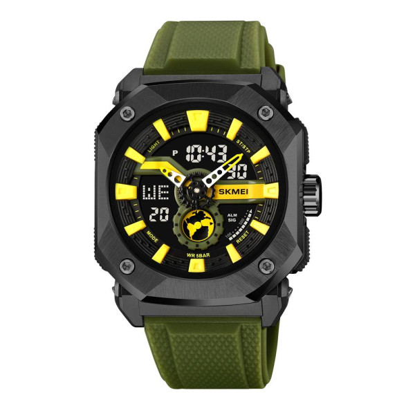 Чоловічий годинник Skmei 2272BKAG Black-Army Green фото 1
