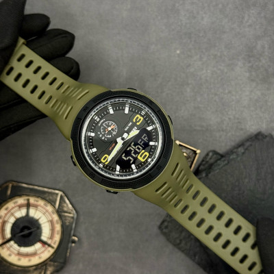 Мужские часы Skmei 1655AGBK Army Green-Black