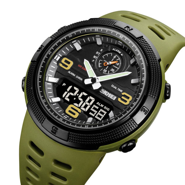 Мужские часы Skmei 1655AGBK Army Green-Black фото 3